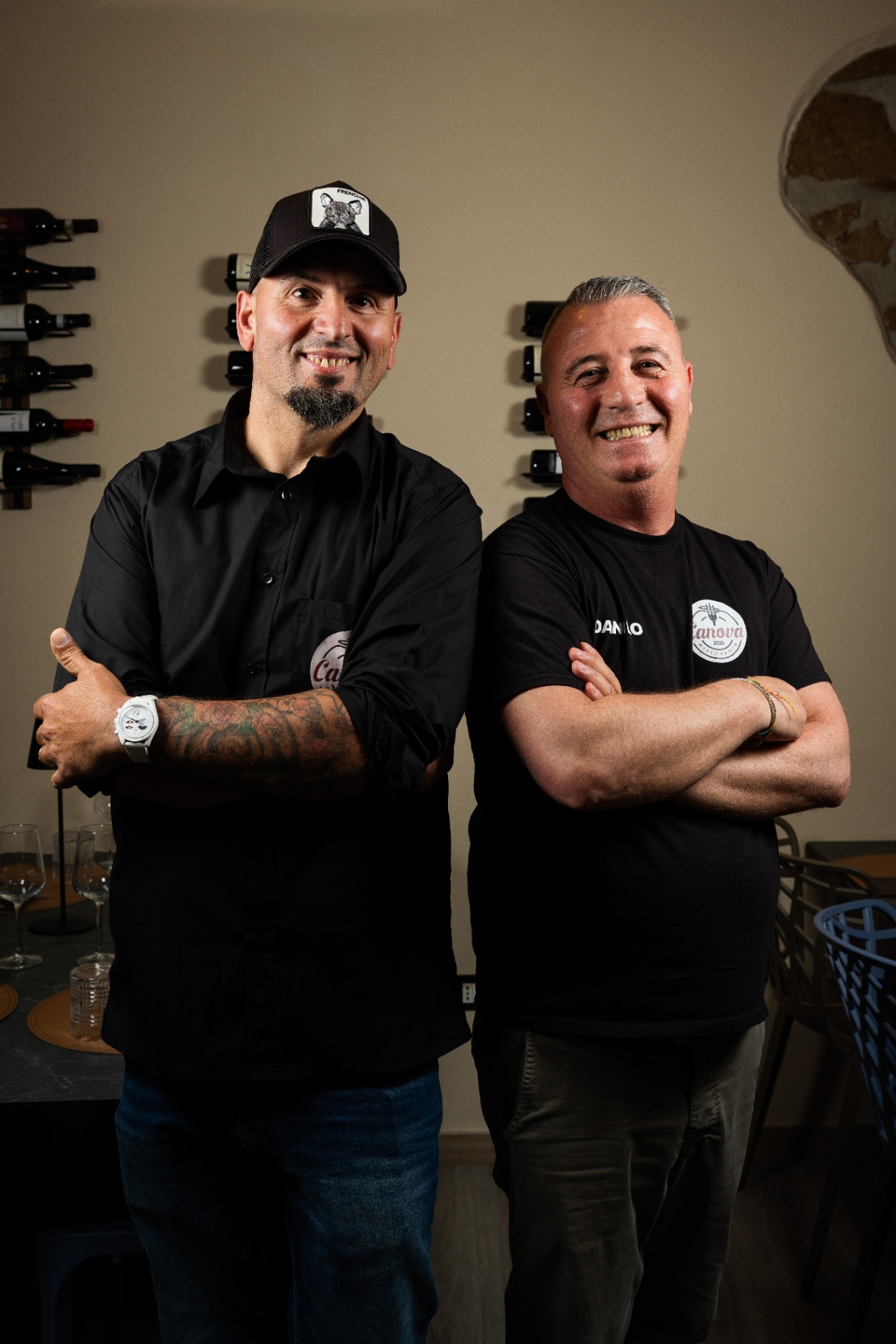 Lo staff del Ristorante Canova: due dei proprietari